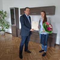 Кметът д-р Иван Иванов се срещна с европейската шампионка Виолета Литовска